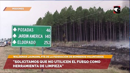 "Solicitamos que no utilicen el fuego como herramienta de limpieza"