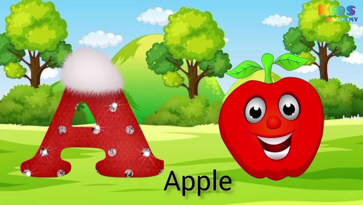 A for Apple B for Ball Alphabet A to Z Complete book for kids - kids learning video
