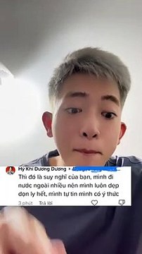 TikToker Hoàng Anh chia sẻ quan điểm về chuyện dọn dẹp ly sau khi uống xong