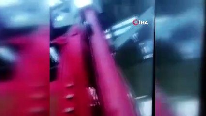 Vinç kazasının görüntüleri ortaya çıktı