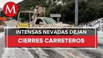 Cierran paso carretero entre Sonora y Chihuahua por intensas nevadas