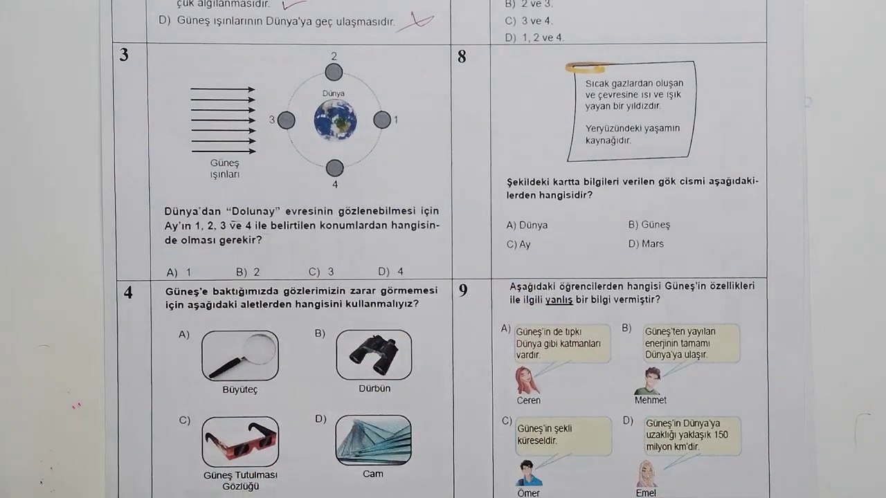 (%99 Çıkabilir )| 5. Sınıf Bilim Uygulamaları 1. Dönem 2. Yazılı Soruları ve Cevapları