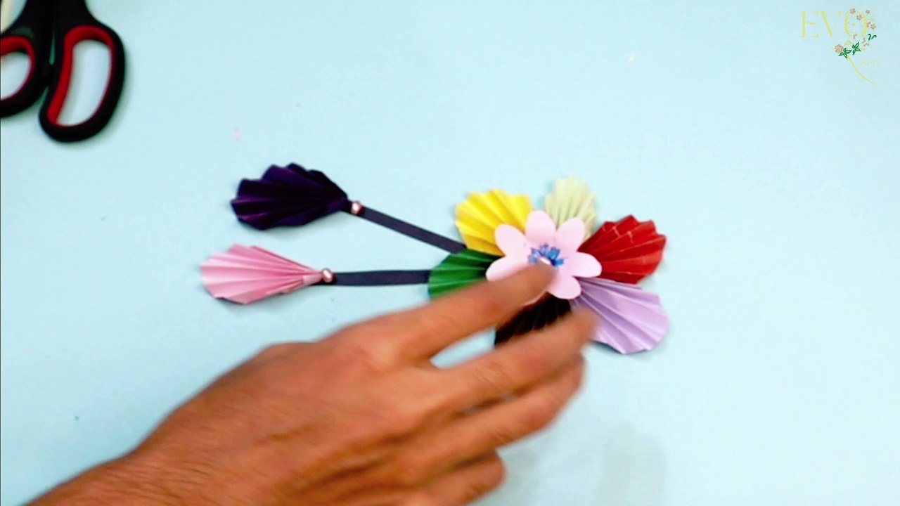 Paper Flowers using Origami paper  #shorts #diy #craft #viral #baby