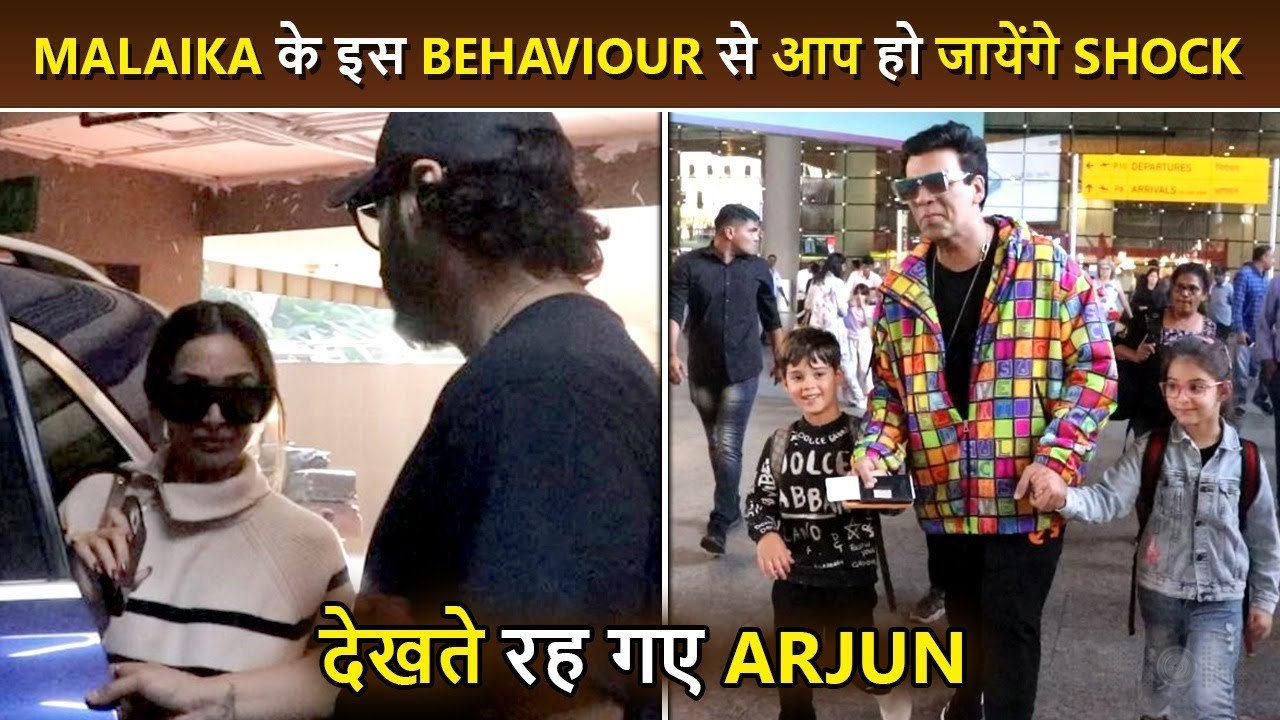 Malaika Arora IGNORES Elderly Woman, Returns Mumbai With Arjun, Karan Poses With Kids
