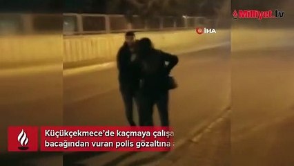 Şüpheliyi bacağından vuran polis gözaltına alındı