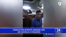 Pasajeros piden mayor seguridad en buses luego que chofer intentó atacar con cuchillo a pasajero