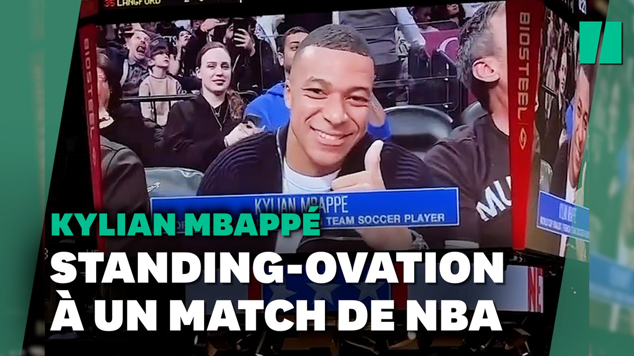 Kylian Mbappé a fait sensation dans les tribunes de la NBA