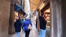 Venice, Italy Walking Tour San Marco to Rialto Bridge. 4K Video