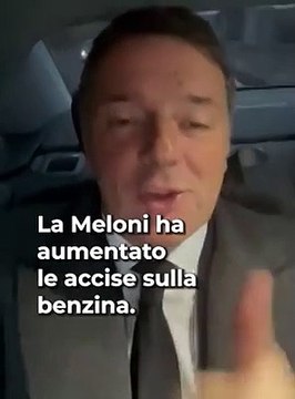 Renzi ironizza sul governo: La pacchia è finita... forse si riferiva agli automobilisti
