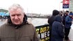 RMT union members on strike outside Blackpool North Railway Station