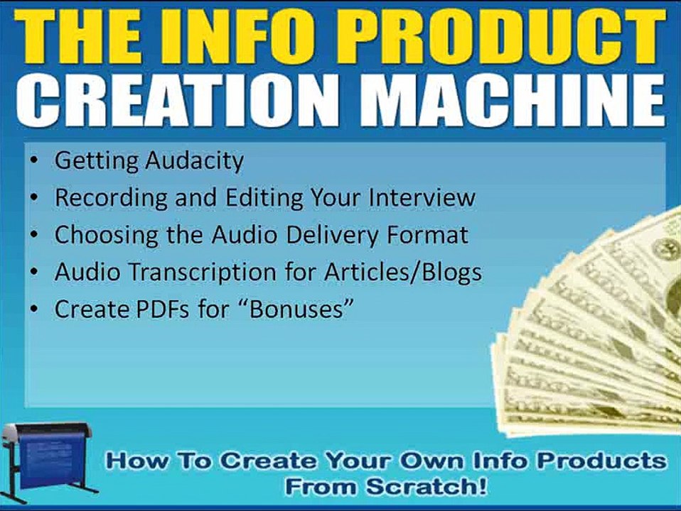 The Info Product Creation Machine  Course.