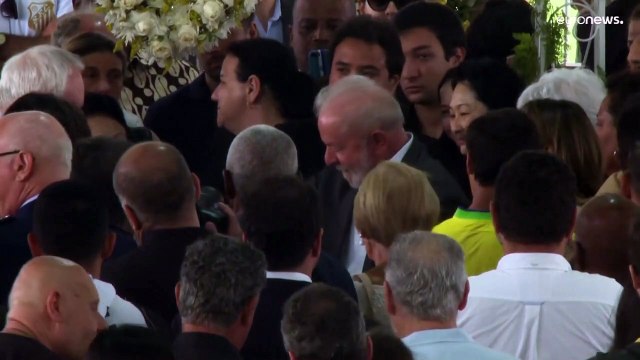 Президент Бразилии Лула да Силва простился с Пеле в Сантосе