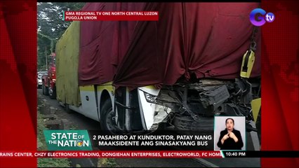 2 pasahero at kunduktor, patay nang maaksidente ang sinasakyang bus | SONA