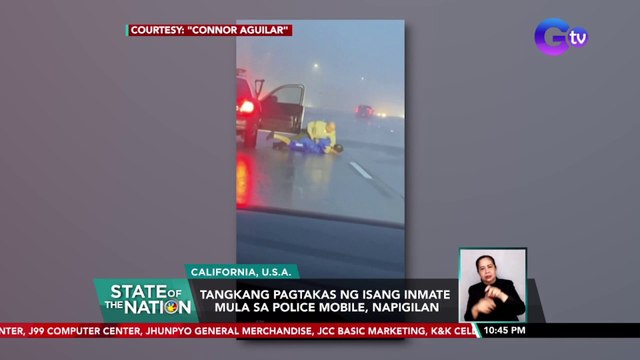 Tangkang pagtakas ng isang inmate mula sa police mobile, napigilan | SONA