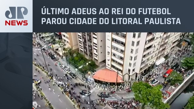 Cortejo de Pelé mobiliza população de Santos; enterro será em cemitério vertical