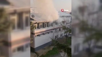 3 katlı binada korkutan yangın