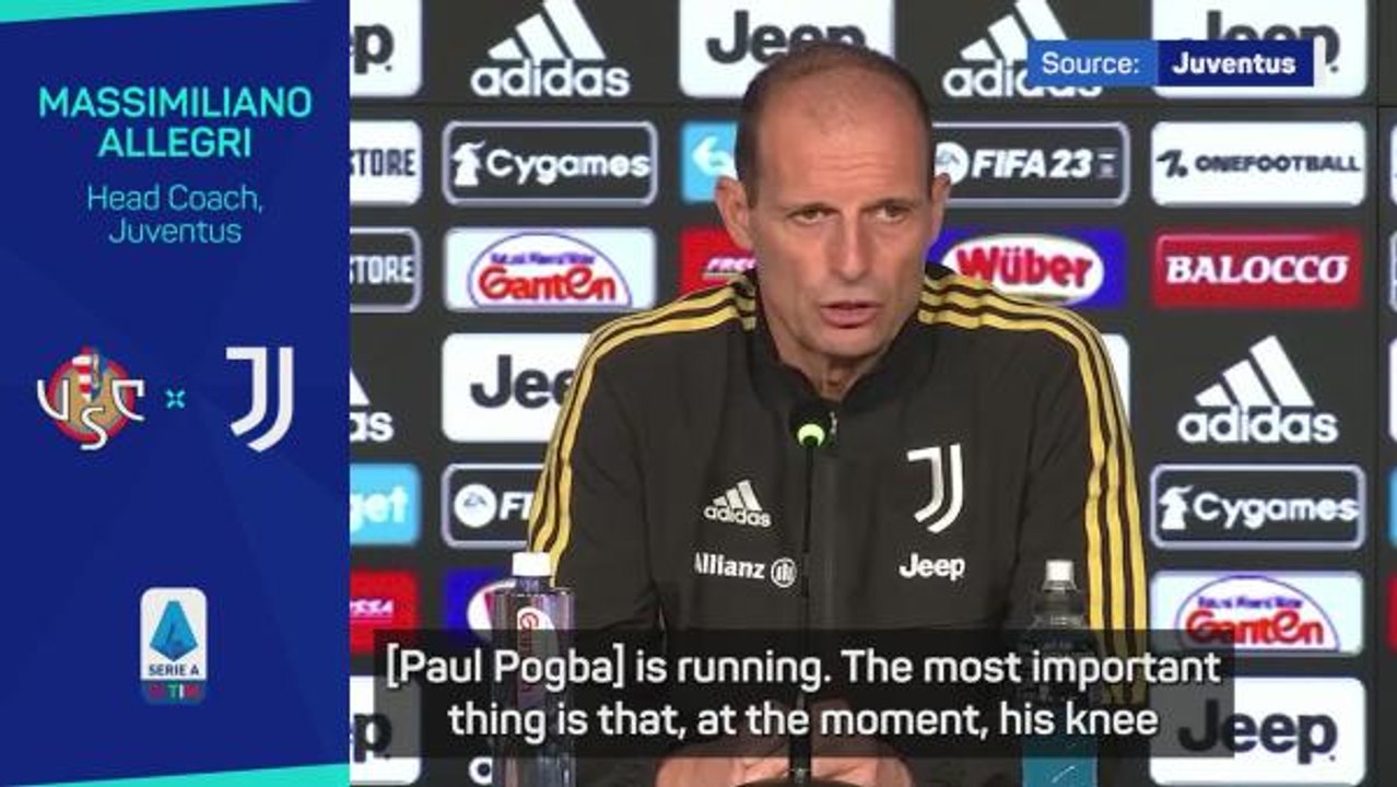 Allegri expects Pogba to return to action in a couple of weeks