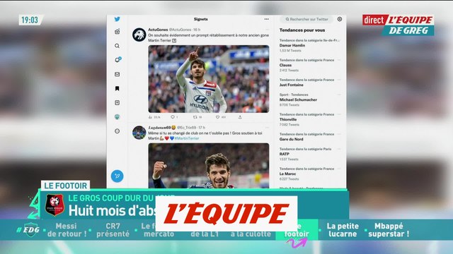 Huit mois d'absence pour Martin Terrier ? - Foot - L1 - Rennes