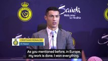 Ronaldo insists work in Europe is 'done' after Al-Nassr move