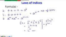 Laws of Indices | Class 9 | घात और घातांक के नियम || Rules Of Indices || Power Exponent Index |