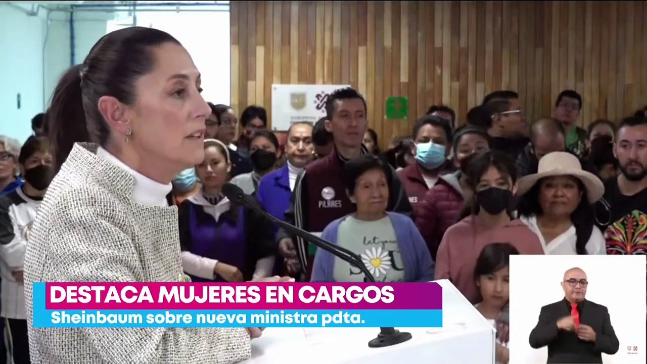 Claudia Sheinbaum destaca que las mujeres estén en altos cargos