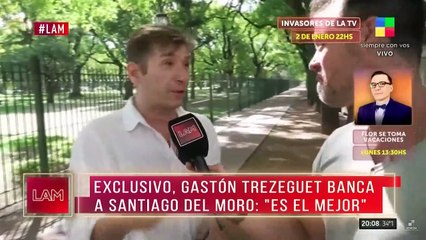 Trezeguet le tiró un palito a Jorge Rial y elogió a Santiago del Moro.