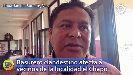 Basurero clandestino afecta a vecinos de la localidad el Chapo