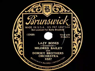 1933 Mildred Bailey The Dorsey Brothers Orchestra Lazybones