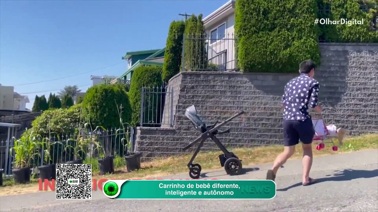 Carrinho de bebê diferente, inteligente e autônomo