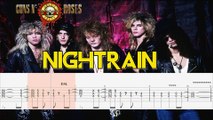 GUNS N' ROSES - NIGHTRAIN Guitar Tab | Guitar Cover | Karaoke | Tutorial Guitar | Lesson | Instrumental | No Vocal