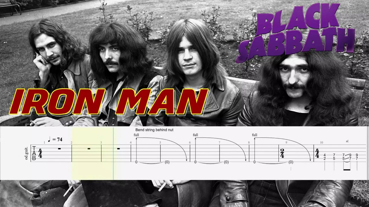BLACK SABBATH - Iron Man Guitar Tab | Guitar Cover | Karaoke | Tutorial Guitar | Lesson | Instrumental | No Vocal