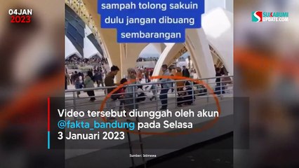 Baru diresmikan beberapa hari, 1,9 ton sampah mengotori Masjid Raya Al Jabbar