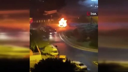 Kağıthane'de kundaklandığı iddia edilen kamyon kullanılamaz hale geldi