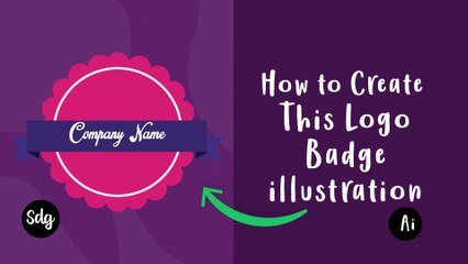 How to design a logo badge illustrator tutorial