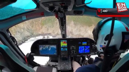 ABD'de uçuruma yuvarlanan arabadan mucize kurtuluş