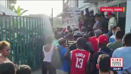 Migrantes haitianos dan portazo a la Comar de Tapachula