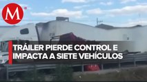 Un bebé fallecido y 10 lesionados, por accidente en la carretera México-Querétaro