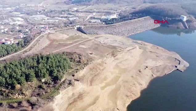 Gökçe Barajı'nda su seviyesi azaldı; Yalova'nın 30 günlük suyu kaldı
