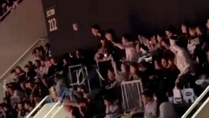 Troleo épico a Mbappé en Nueva York: fue a ver la NBA y le cantan "Muchachos"