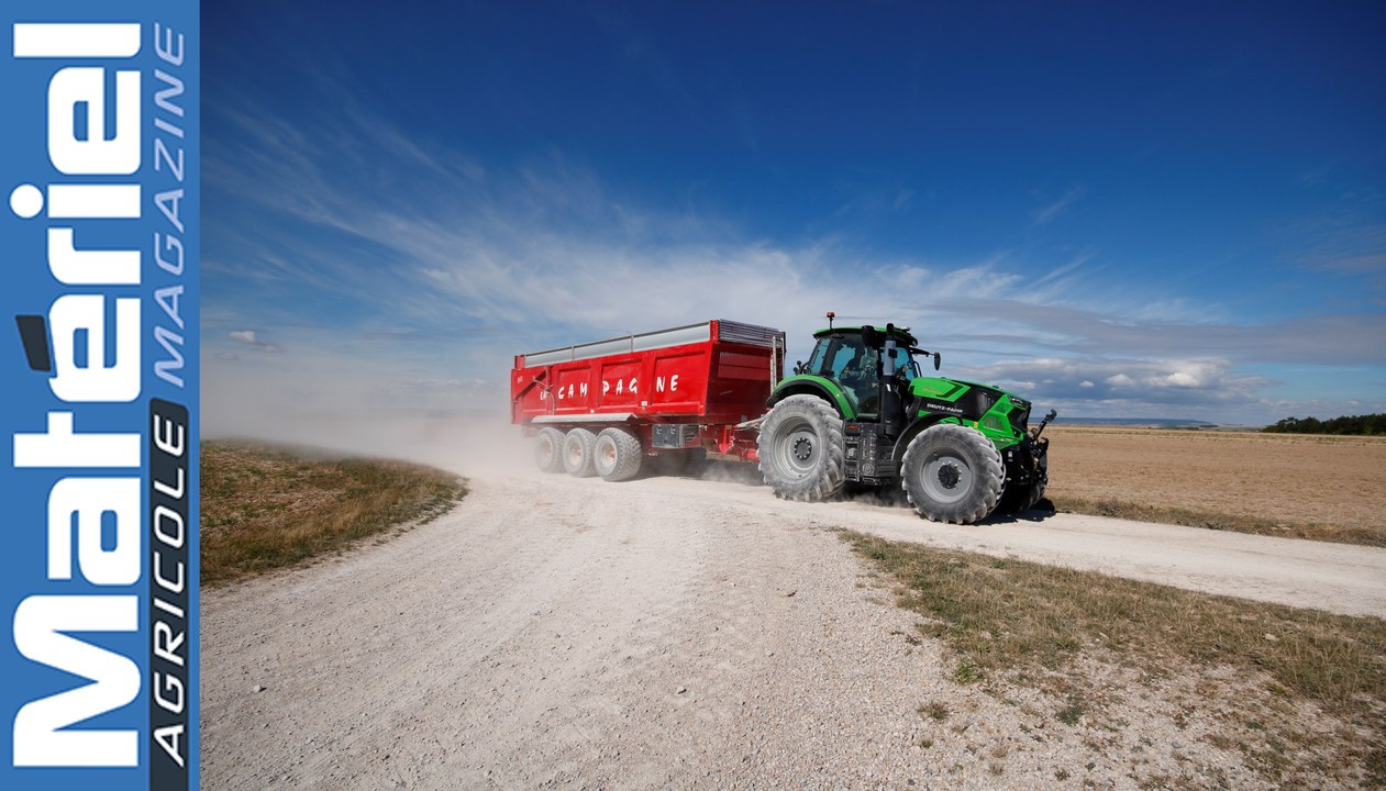 Essai tracteur Deutz-Fahr 6210 TTV Warrior au champ et au transport