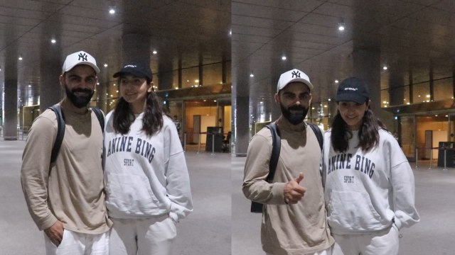 Virat Kohli Anushka Sharma Vrindavan से लौटे, बेटी को फिर छिपाते हुए आए नजर, Video viral! FilmiBeat