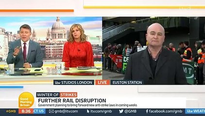 Mick Lynch and Ben Shephard clash over strikes