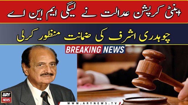 Anti-corruption court approves bail of PML-N's MNA Chaudhry Ashraf