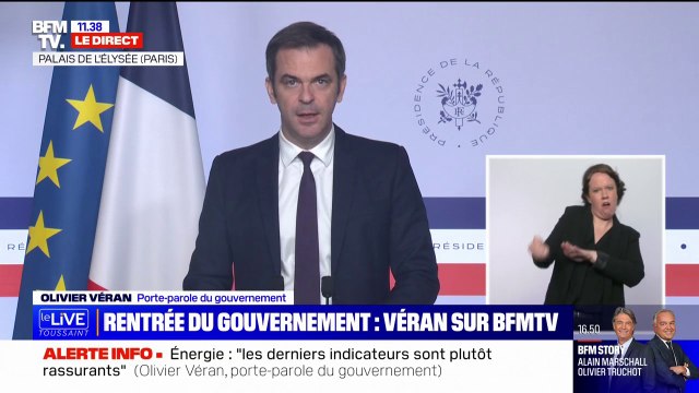 Énergie: Olivier Véran affirme que les derniers indicateurs sont plutôt rassurants