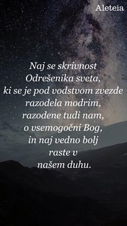 Molitev ob prazniku Gospodovega razglašenja #1