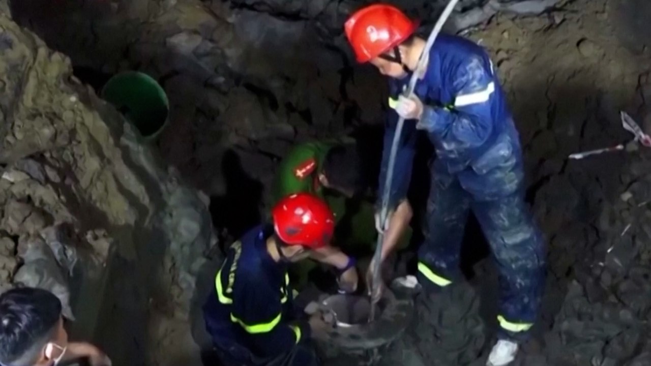 Vietnam : un enfant  de 10 ans coincé à 35 mètres de profondeur depuis 5 jours