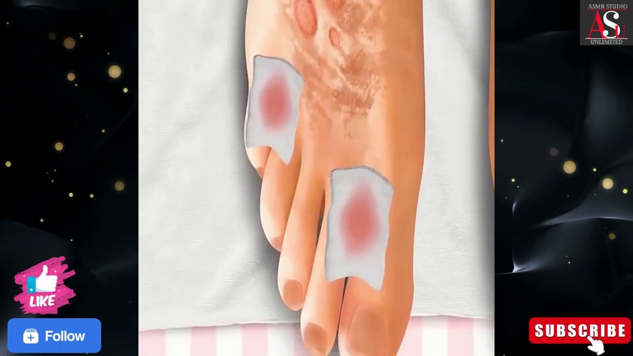 ASMR Foot and Infected Nails treatment|nail fungus treatment|toenails treatment @asmrstudiounlimited ​