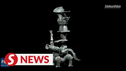 Ancient sculpture remnants reunited at Sanxingdui Ruins