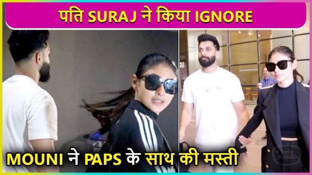 Mouni Roy Wishes Paps Happy New Year, Husband Suraj Nambiar Ignores Media