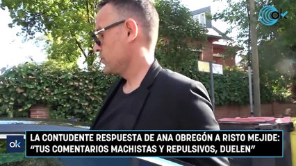 La contudente respuesta de Ana Obregón a Risto Mejide Tus comentarios machistas y repulsivos, duelen